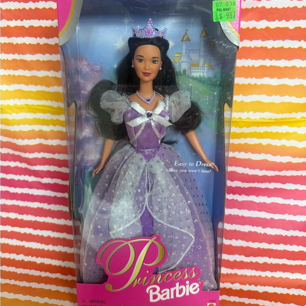 Barbie Princess Doll in Purple and Silver Gown